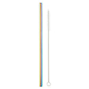 Iridescent Stainless Steel Straw And Brush Set in Bag | Eco-Friendly and Reusable | Giftable