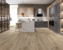 SPC Vinyl Rigid Core 9" Width 60" RL, 7mm Thick, 5.5mm IXPE Iris Desert Zephyr Floors - Mazzia Collection Product shoot kitchen view