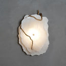 Irregular Alabaster Brass Wall Lamp