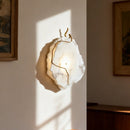 Irregular Alabaster Brass Wall Lamp