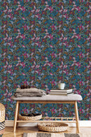 Fashionable Multicolored Floral Wallpaper Fashionable