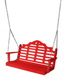 Keystone Amish Co. 5 Foot Milan Recycled Plastic Porch Swing, Bright Red