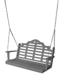 Keystone Amish Co. 5 Foot Milan Recycled Plastic Porch Swing, Dark Grey