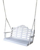 Keystone Amish Co. 4 Foot Milan Recycled Plastic Porch Swing, Bright White