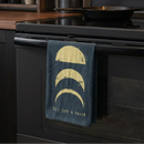 It's Just A Phase Moon Dish Cloth Towel | All-Over Block Print Design | 20" x 26"