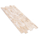 Ivory Ledger 3D Panel 6"x24" Natural Travertine Wall Tile - Full Truckload multiple angle view