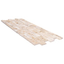 Ivory Ledger 3D Panel 6"x24" Natural Travertine Wall Tile - Full Truckload multiple profile view