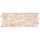 Ivory Ledger 3D Panel 6"x24" Natural Travertine Wall Tile - Full Truckload multiple top view