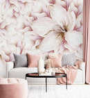 Beige Floral Wallpaper