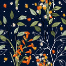 Little Orange Flowers Wallpaper