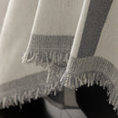 Modern Plaid Heavy Duty Sofa Throw Blanket, Boho Farmhouse Couch Cover with Tassel