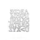 Uppercase Alphabet Scrapbooking Cutting Die by Wizardi QJ35
