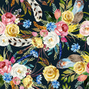 Modish Feathers and Flowers Wallpaper Tasteful