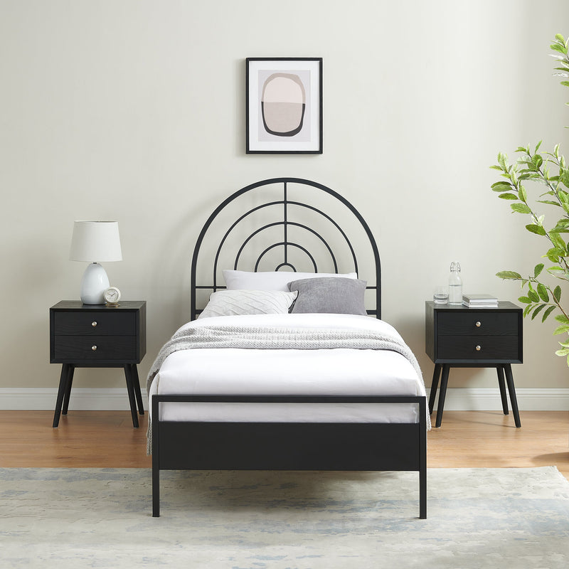 Contemporary Metal Twin Bed