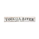 Toccoa River Latitude Longitude Wooden Sign | Wall Art Print on Real Wood