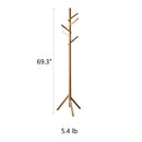 Ash Wood Coat Rack Home Entryway Rack