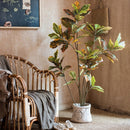 Large Leaf Artificial Croton Tree In Pot