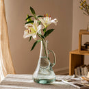 Small Openning Bubble Glass Kettle Vase 13" Tall