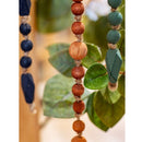 Wood Beaded Cord Curtain Tiebacks DIY Door Curtain 47" Long