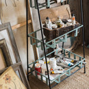 Blue Metal Shelf Rustic Metal Shelf