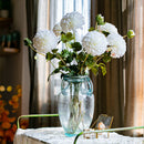 Faux Silk Artificial Dahlia Flower Stem White 29" Tall