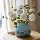Faux Silk Artificial Dahlia Flower Stem White 29" Tall