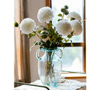 Faux Silk Artificial Dahlia Flower Stem White 29" Tall