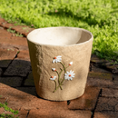 Daisy Garden Cement Planter