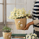 Daisy Garden Cement Planter