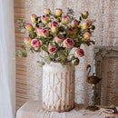 Faux Silk Artificial Flower Dry Rose Stem in Pink 23" Tall