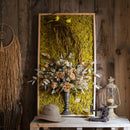 Artificial Plant Flowers Large Golden Bird Vase 3D Framed Wall Art