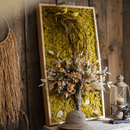 Artificial Plant Flowers Large Golden Bird Vase 3D Framed Wall Art