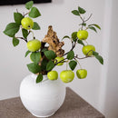 Artificial Green Apple Branch with Leaves