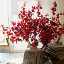 Impressionist Oncidium Orchid Stem in Red 31" Tall