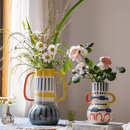 Picasso Ceramic Art Table Vase with Handles
