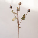 Artificial Poppy Fruit Stem 23.6" Tall Silk Plant