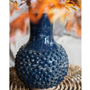Large South East Asia Navy Blue Domo Coarse Pottery Vase