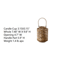 Rustic Seagrass Handwoven Candle Lantern