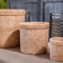 Straw Looking Concrete Planter