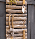 Rustic Wood Ladder Wall Décor Tool Organizer