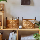 Rustic Handwoven Woodchip Basket