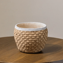 Woven Rattan Cement Planter