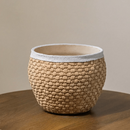 Woven Rattan Cement Planter
