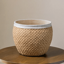 Woven Rattan Cement Planter