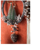 Christmas Wreath Rustic with Hanging Pine Cone