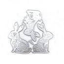 Rabbits Scrapbooking Cutting Die by Wizardi QJ39
