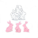 Rabbits Scrapbooking Cutting Die by Wizardi QJ39