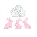 Rabbits Scrapbooking Cutting Die by Wizardi QJ39