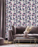 Purple Cactus Wallpaper