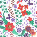 Stylish Red Flowers Wallpaper Fashionable